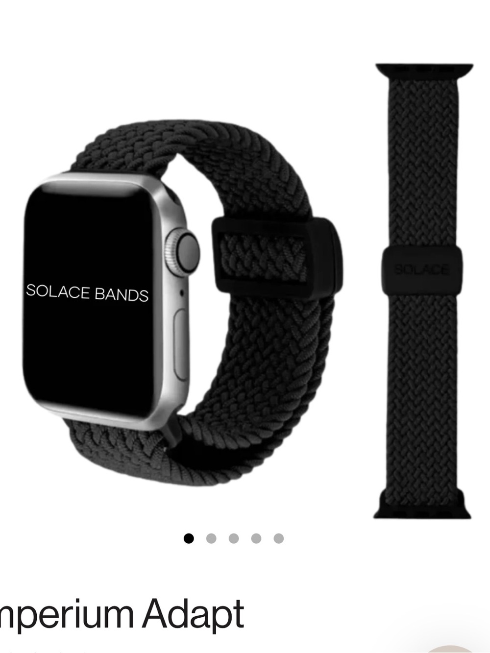New Solace Imperium Adapt Black Apple Watch Band accessory 44/45/46/49MM